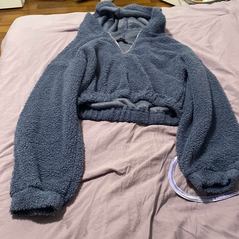 Two piece navy blue set.